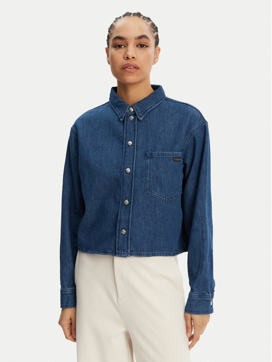 Calvin Klein Jeans Calvin Klein Jeans cămașă de blugi J20J225518 Bleumarin Relaxed Fit