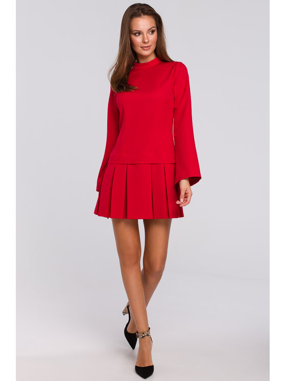 Makover Makover Abito da sera K021 Rosso Regular Fit