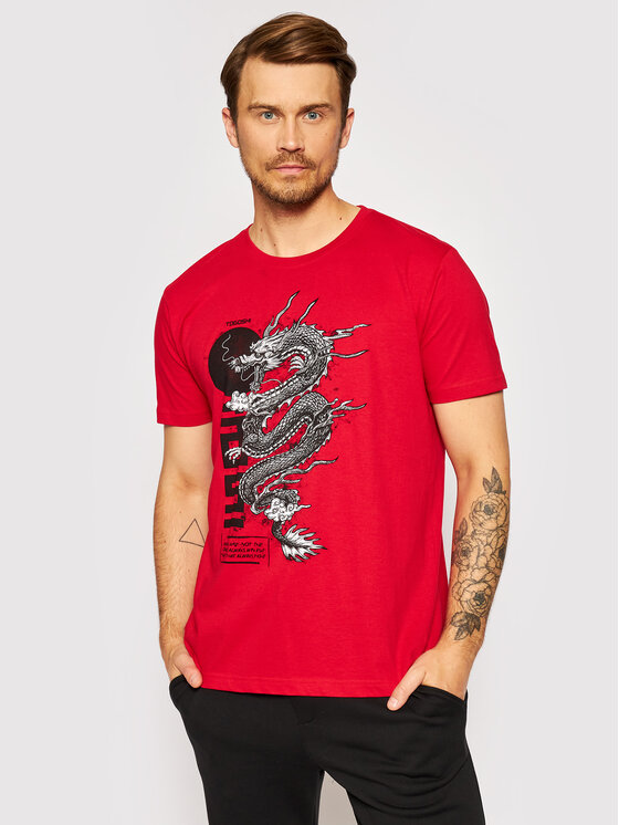 T-shirt Dragon Rosso Regular Fit