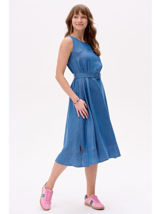 blue shadow blue shadow Sukienka codzienna Viviana Niebieski Regular Fit