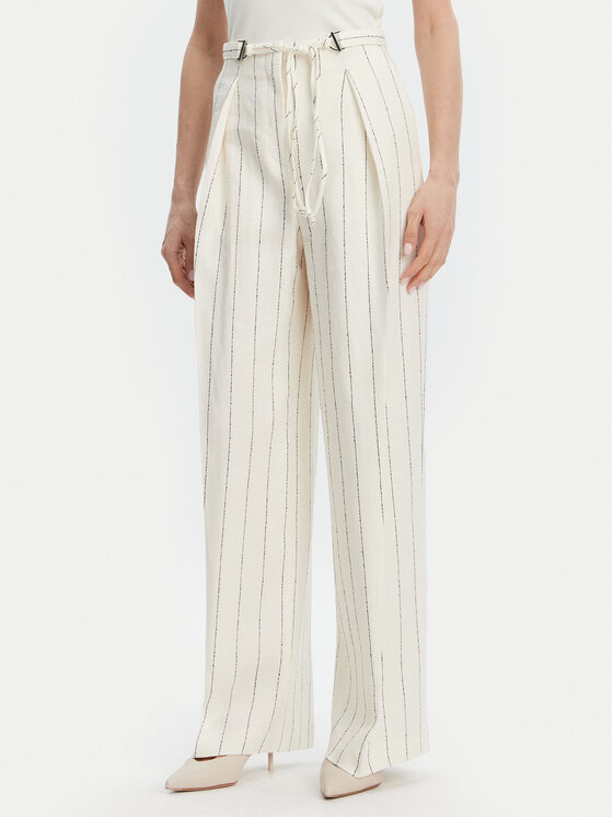 BOSS BOSS Pantaloni di tessuto Tiana5 50538216 Beige Relaxed Fit