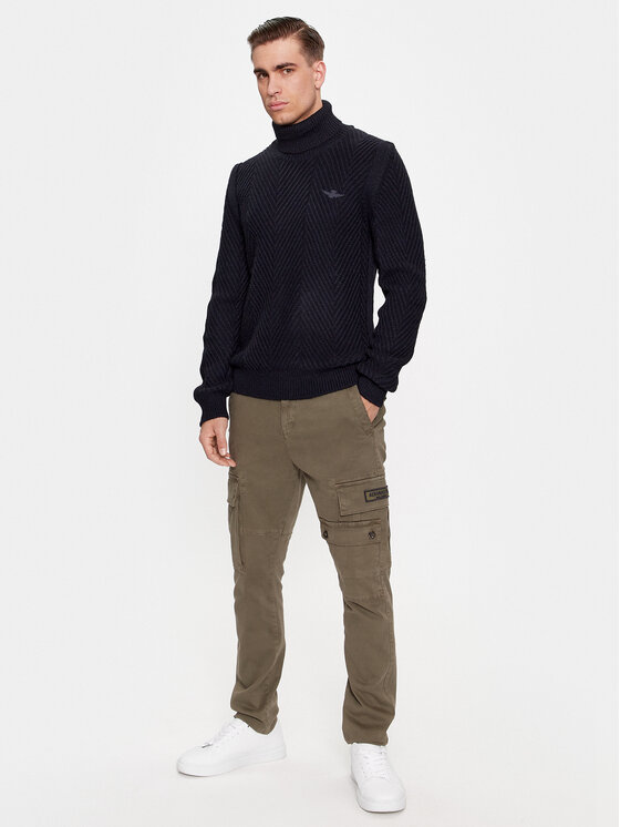 Aeronautica Militare Aeronautica Militare Rollkragenpullover 232MA1455L509 Dunkelblau Regular Fit