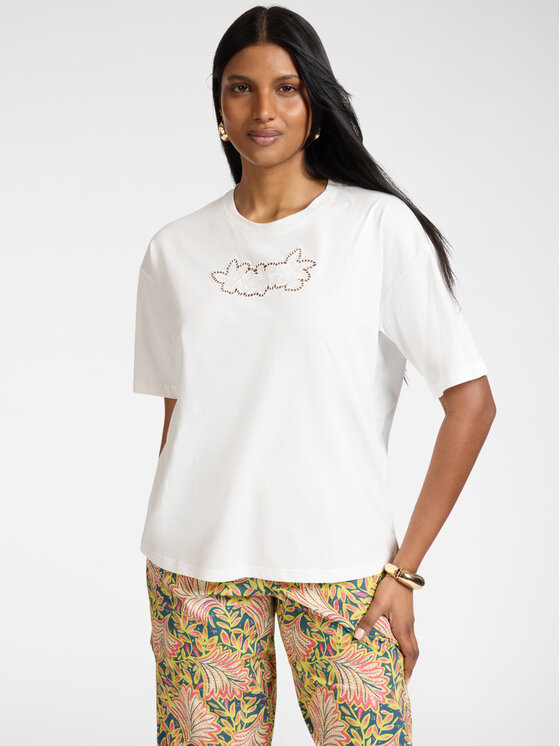 Elena Mirò Elena Mirò T-shirt G340Z000550N011 Bianco Boxy Fit
