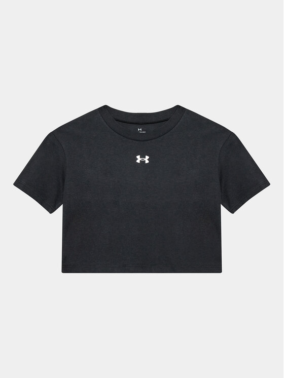 Under Armour Under Armour Тишърт Ua Crop Sportstyle Logo Ss 1380878 Черен Loose Fit