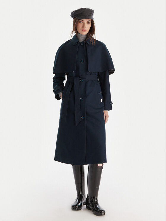 Hunter Hunter Тренч Keltie HARW0014251 Тъмносин Regular Fit