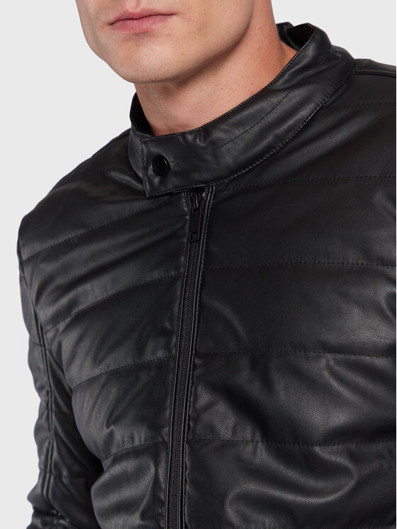 Giacca in similpelle MJK-JURGEN Nero Regular Fit