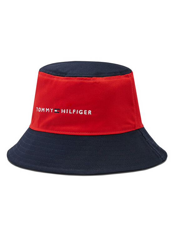 Tommy Hilfiger Klobuček Essential Bucket AU0AU01625 Rdeča