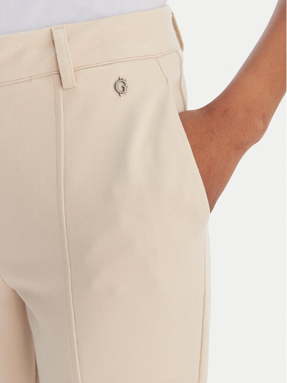 Guess Guess Штани з тканини W6RB11 KCMU2 Бежевий Straight Leg