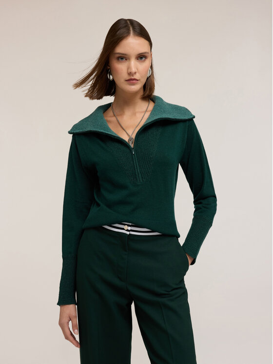 Motivi Motivi Cardigan M394W003478N015 Verde Regular Fit