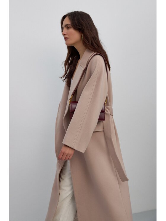 Estro Estro Παλτό ER00117902 Μπεζ Loose Fit