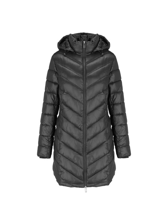 Perso Perso Prechodná bunda pikowana przejściowa Čierna Slim Fit