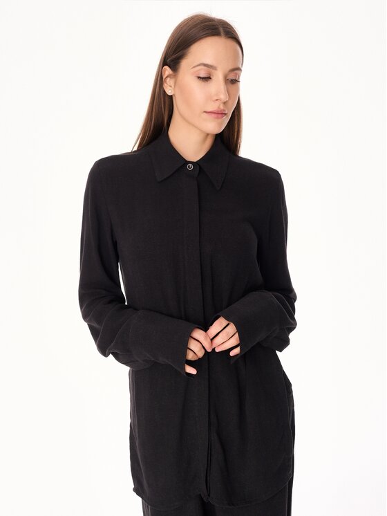 MANDRAGORA MANDRAGORA Camicia Ora Nero Loose Fit