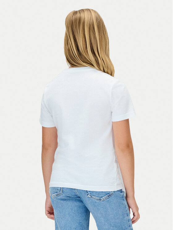 Calvin Klein Jeans Calvin Klein Jeans Marškinėliai Chest Monologo IU0IU00719 Balta Regular Fit