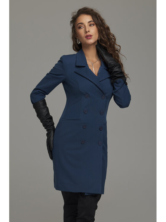NIFE NIFE Sukienka wieczorowa S299 Niebieski Fitted Fit