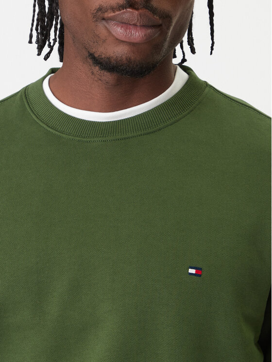 Tommy Hilfiger Tommy Hilfiger Bluză Essential MW0MW37237 Verde Regular Fit