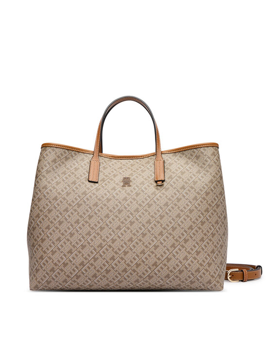 Tommy Hilfiger Tommy Hilfiger Kabelka Th Monoplay Satchel AW0AW19173 Béžová