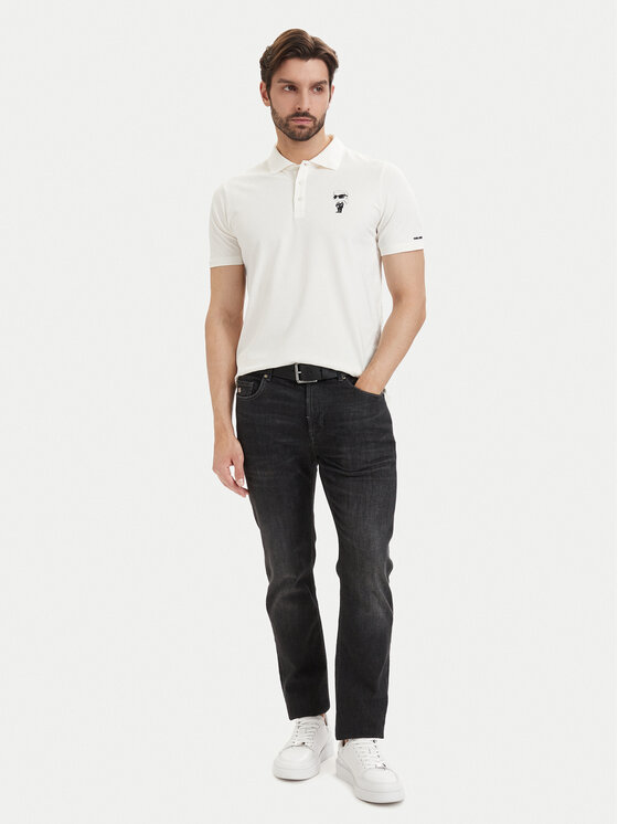 KARL LAGERFELD KARL LAGERFELD Tricou polo 745024 563221 Alb Regular Fit