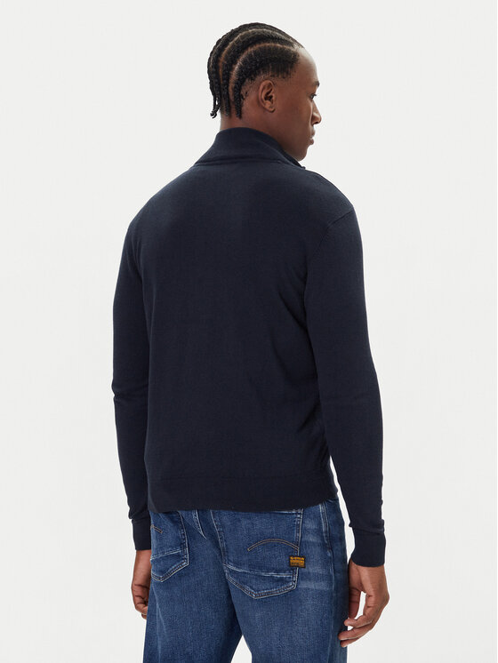 Bugatti Bugatti Sveter 7600-85520D Tmavomodrá Regular Fit