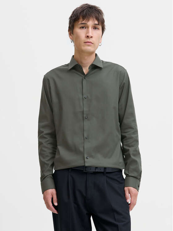 Jack & Jones Jack & Jones Hemd Parker 12227385 Grün Slim Fit