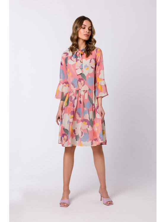 Stylove Stylove Každodenní šaty S337 Růžová Regular Fit