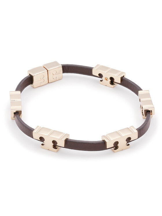 Tory Burch Tory Burch Armband Serif-T Single Wrap Bracelet 61675 Braun