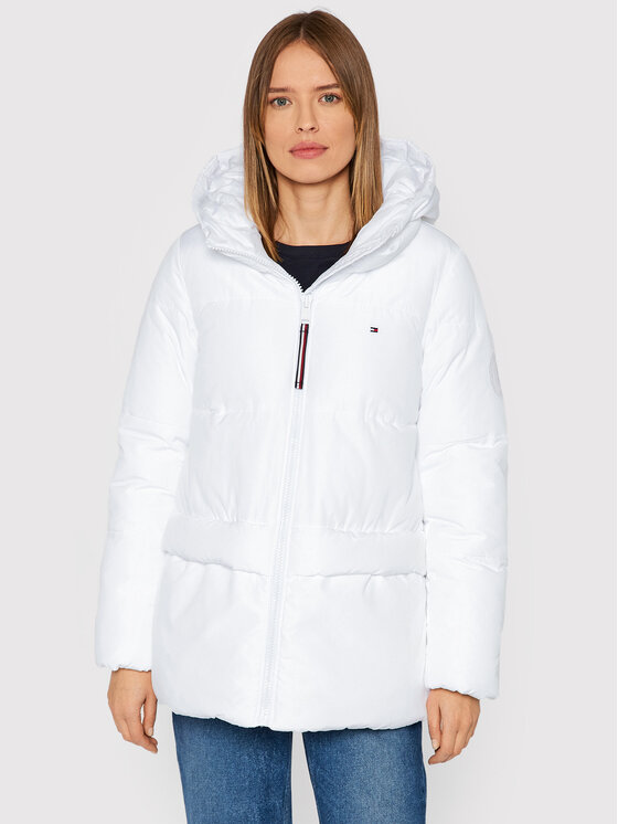 Tommy Hilfiger Doudoune Ess Logo WW0WW32197 Blanc Regular Fit Modivo