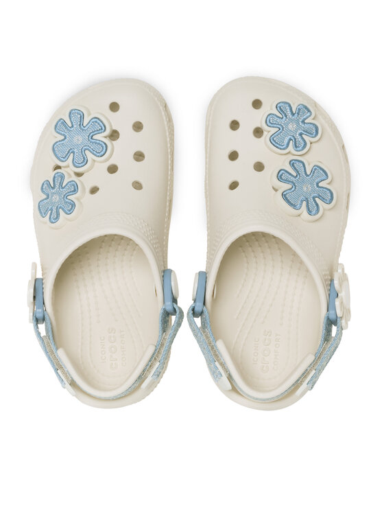 Crocs Crocs Klapki Clsc Dnm Flwr Adj BackstrapCgT 212512 Szary