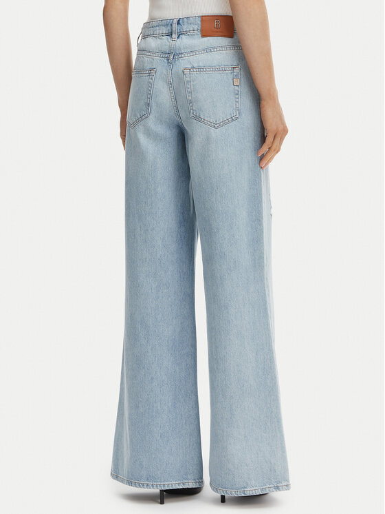 Fracomina Fracomina Jeans hlače FP26SV3015D47103 Modra Wide Leg