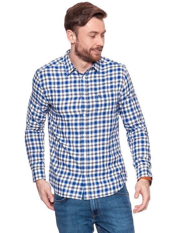Wrangler Wrangler Camicia L/S 1PKT SHIRT Blu Regular Fit