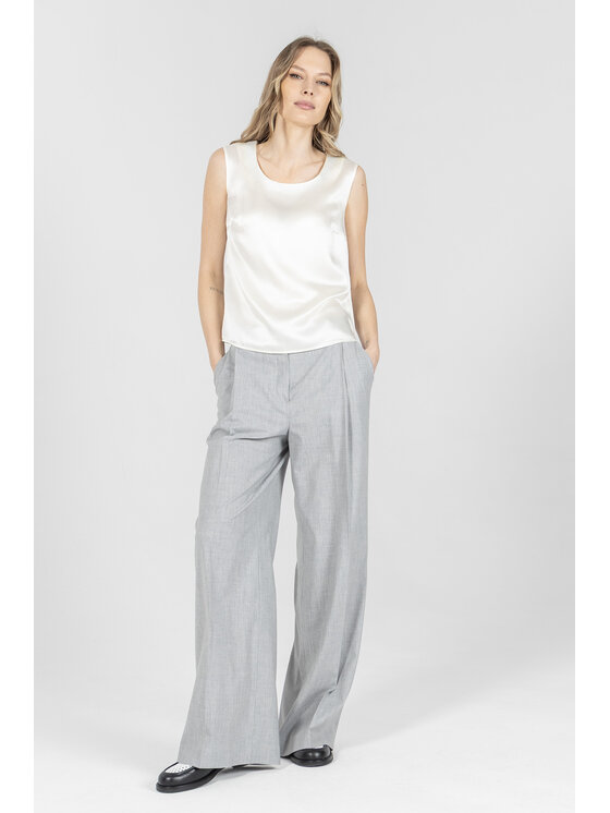 Deni Cler Milano Deni Cler Milano Top W-DC-0006-F2-F8-11-1 Kremowy Regular Fit