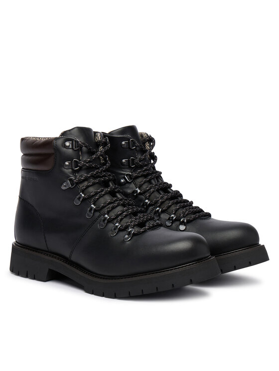 Tommy Hilfiger Tommy Hilfiger Puszābaki Elevated Outdoor Lth Wpm Boot FM0FM05995 Melns