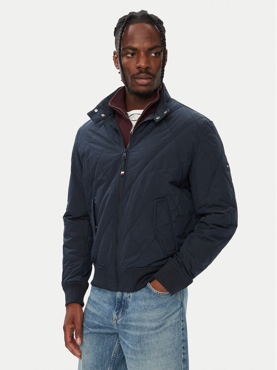 Tommy Hilfiger Tommy Hilfiger Яке бомбър Harrington MW0MW44766 Тъмносин Regular Fit