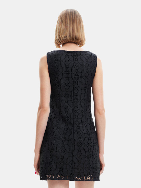 Desigual Desigual Лятна рокля 23SWVW02 Черен Slim Fit