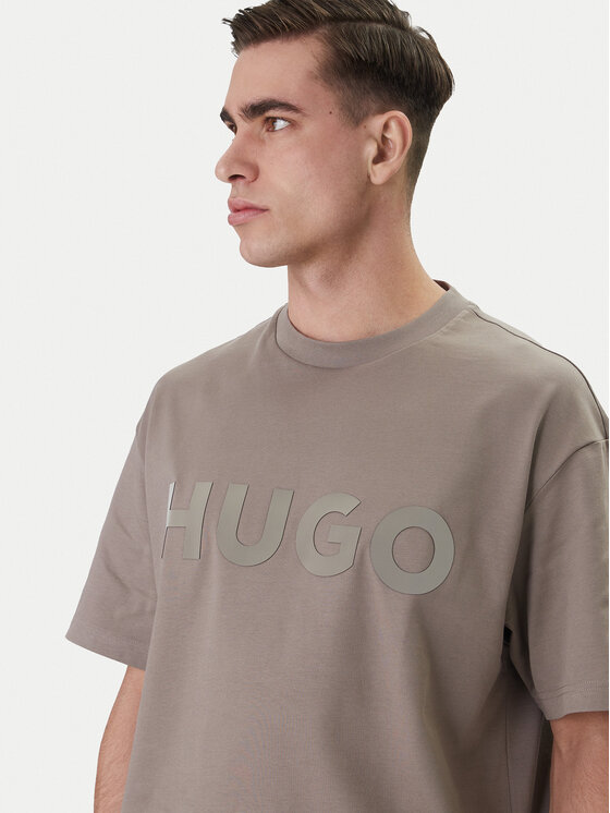 HUGO HUGO T-Shirt Dinkee 50525765 Beige Oversize