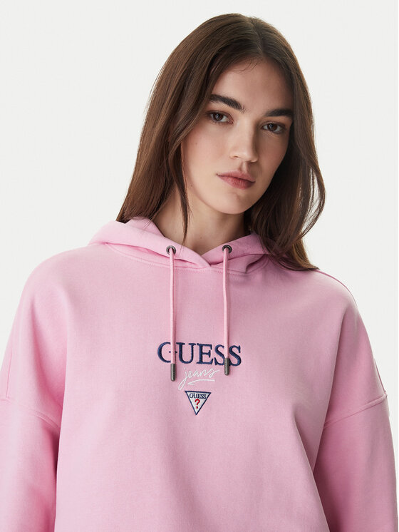 Guess Jeans Guess Jeans Bluză W6RQ00 K68I4 Roz Relaxed Fit