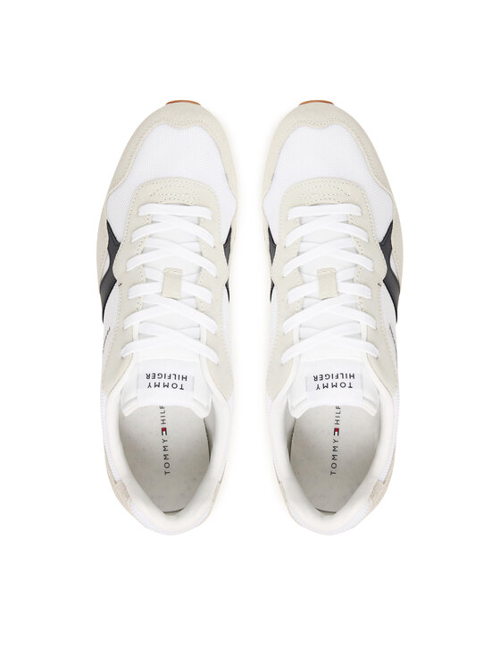 Tommy Hilfiger Tommy Hilfiger Sneakersy Runner Icon Mix FM0FM05679 Écru