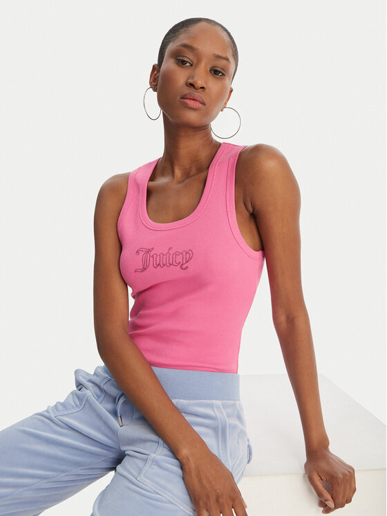 Juicy Couture Juicy Couture Felső Thin Strap JCWLV126308 Rózsaszín Slim Fit