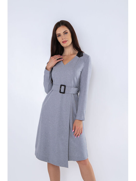QUIOSQUE QUIOSQUE Každodenní šaty ASTA DRESS Šedá Regular Fit