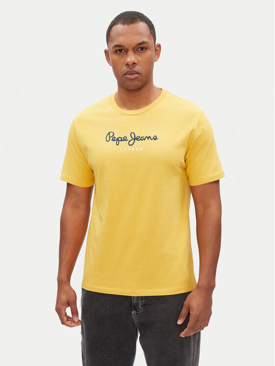 Pepe Jeans Pepe Jeans T-Shirt Eggo N PM508208 Žlutá Regular Fit