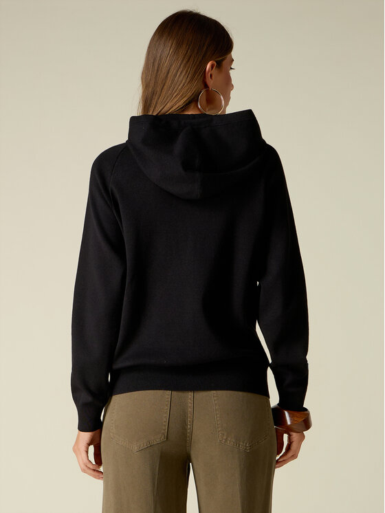 Oltre Oltre Sweter M395J005652N033 Czarny Regular Fit