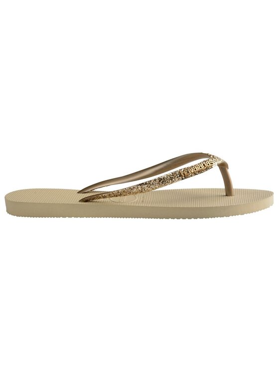 Havaianas Havaianas Σαγιονάρες HAVAIANAS Infradito Donna Hav. Slim Glitter II 4146975.0154 Beige Γκρι