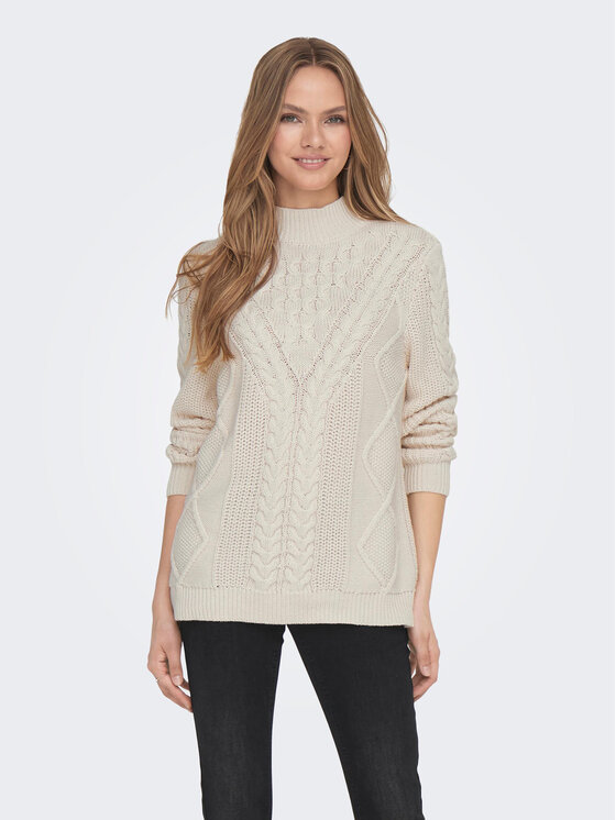 ONLY ONLY Džemper 15295457 Écru Regular Fit