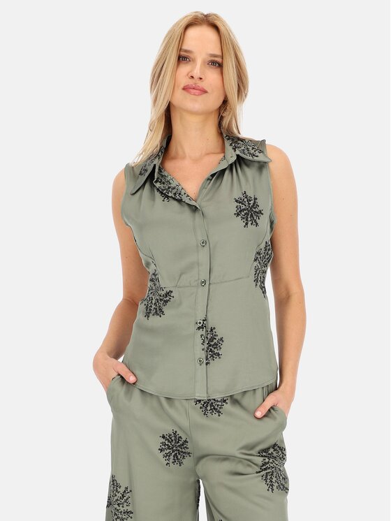 Bluzka, rozmiar XL, Khaki, CHCE243778F