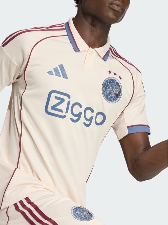 adidas adidas Koszulka techniczna Ajax Amsterdam 25/26 Third Jersey Beżowy Slim Fit