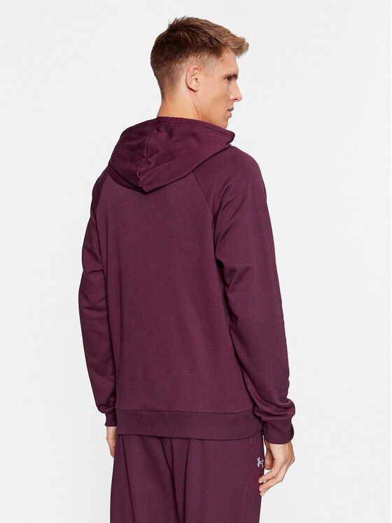 Under Armour Under Armour Majica dugih rukava Ua Rival Fleece Hoodie 1379757 Tamnocrvena Loose Fit