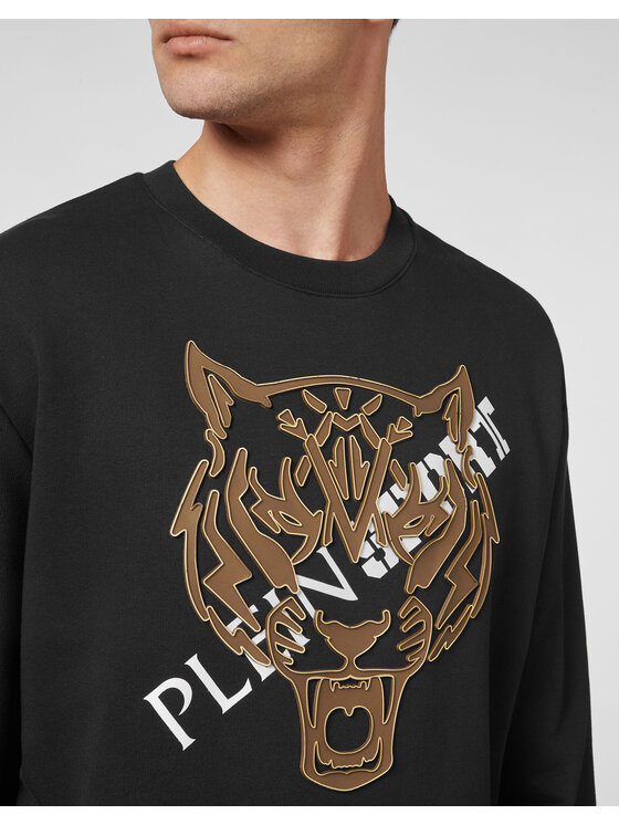 Plein Sport Plein Sport Longsleeve 1267 Czarny Regular Fit