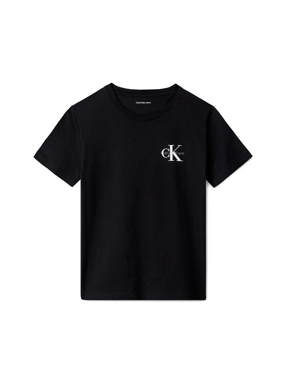 Calvin Klein Jeans Calvin Klein Jeans T-Shirt Chest Monologo IU0IU00719 Černá Regular Fit