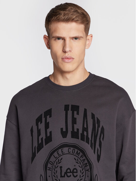 Lee Lee Felpa Crew Seasonal L84KRYON 112322639 Nero Relaxed Fit