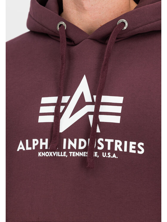Alpha Industries Alpha Industries Mikina Basic Hoodie Červená Regular Fit