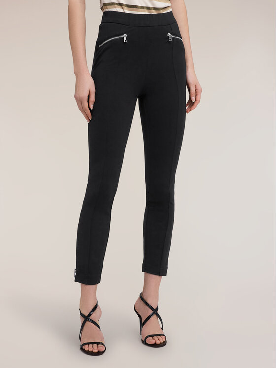 Motivi Motivi Spodnie materiałowe P00FQ004563N033 Czarny Slim Fit